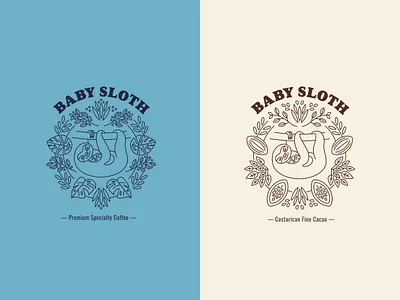 Baby Sloth branding cacao cocoa coffee costa rica graphic design icon identity illustration logotype typography