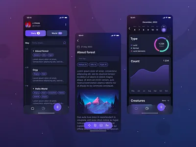DreamApp app app design design mobile ui ux