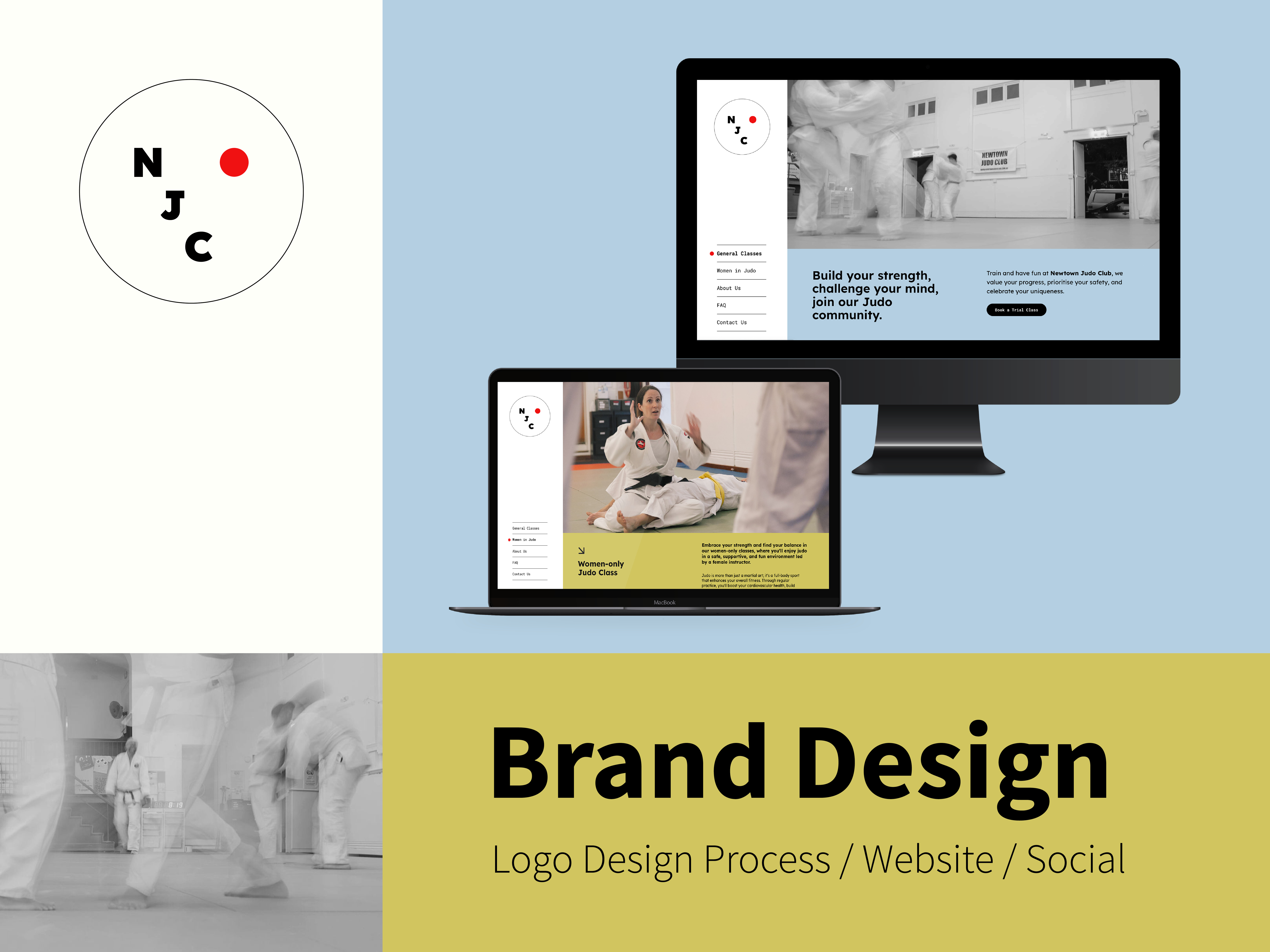 Brand Design_Newtown Judo Club brand design brand identity branding graphic design logo design rebrand responsive website ui ux website