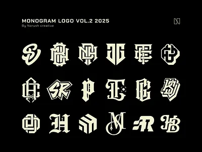 Monogram Collection Logo Vol.2 2025 brand identity branding design font geometric graphic design hand lettering hand made initial logo interlock lettering lettermark logo logo design logo letter logo type monogram monogram logo sporty type font