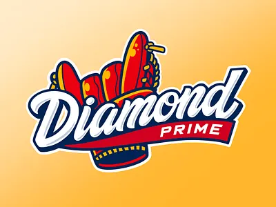 Diamond Prime Logo baseball cartoon logo graphic design handwritting lettering logo logo design merch tshirt design