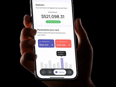 Statistic page for finance app app balance finance mobile app statistic ui ux wallet