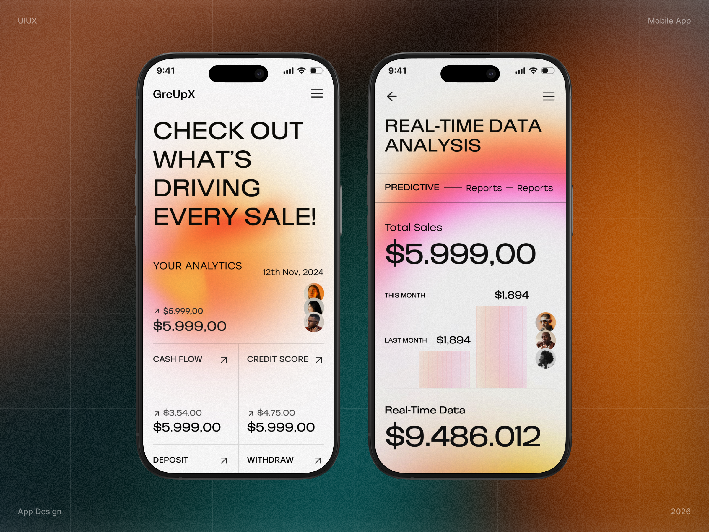 Fintech Mobile App UI Sales Insights analytics analytics app app dashboard app design dashboard app design finance app financial app fintech app ios app design mobile banking mobile ui modern app product design saas design saas mobile ui ui design ui trends uiux