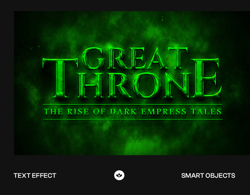 Green Horror Text Effect design graphic design green horror movie photoshop solasome template title typography