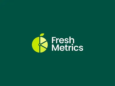 Fresh Metrics – Logo Design for Financial Analytics Platform analytics brand identity branding charts data data visualization finance financial fintech fresh fruit geometric graps logo metrics minimal organic pie chart statistics stats