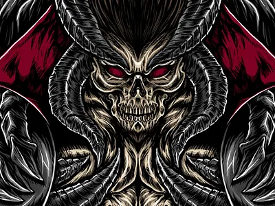 Yu Zhong Skull Artwork apparel art artwork branding clothing dark art design digital art graphic design illustration logo merch t shirt