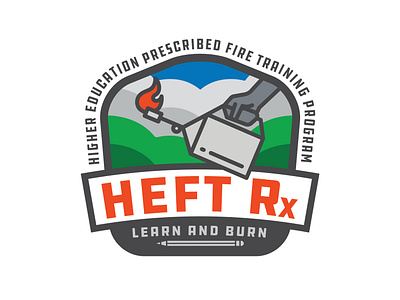 HEFT Rx Fire Training Program brand branding design emblem graphic design illustration logo typography vector