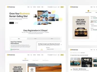 PrimeCruise Website - B2B Partnership Page automobile autopartnership b2bmarketplace fleetpartners growth landingpage luxuryservices marketplace mobilityplatform network onboarding partnership rental rentalbusiness revenuegrowth transport ui design vehiclecommerce webdesign website