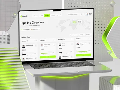 ClientIQ- AI Powered CRM Platform Enhancement | Web App Design 2d animation 3d animation admin panel ai crm platform analytics animation animation app animation crm crm animation crm ui design dashboard dashboard animation motion motion graphics themetags ui ui animation uiux animation web app web app animation