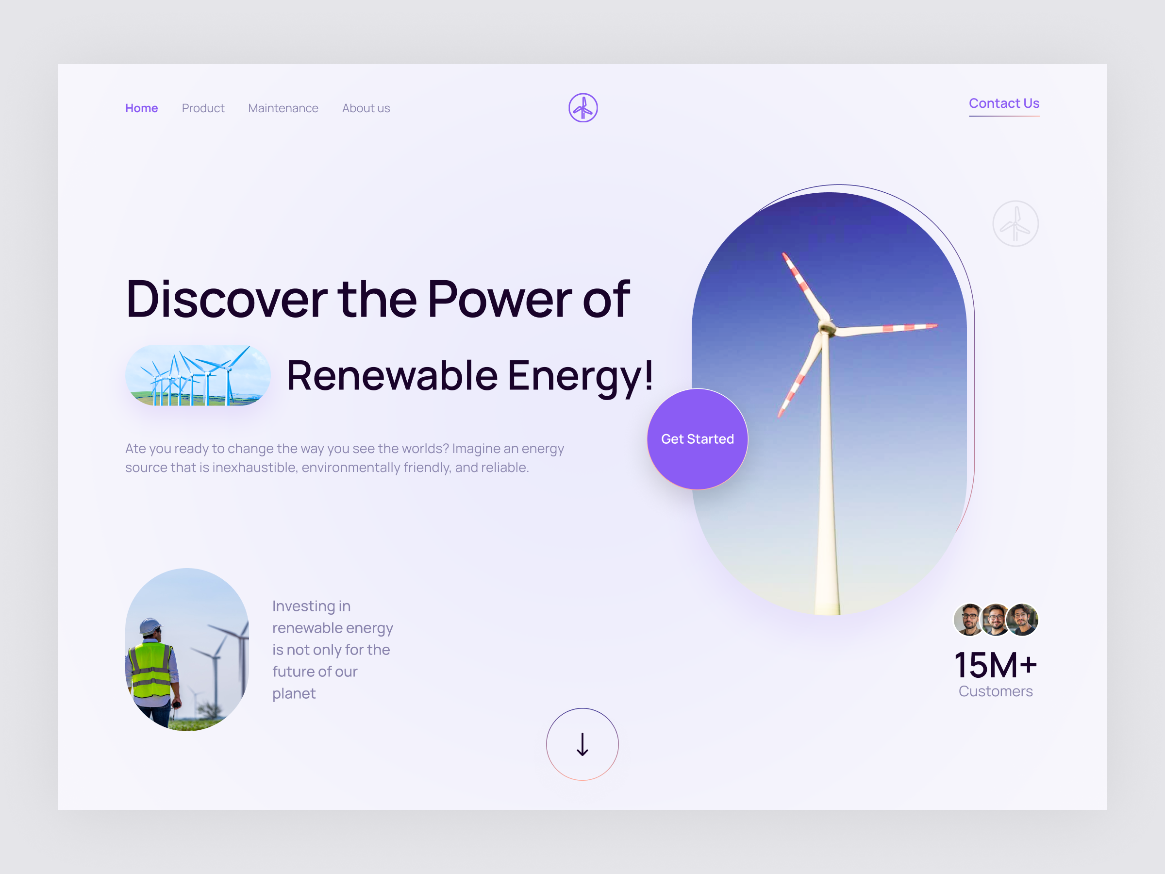 Renewable Energy Landing Page UI – Clean, Modern Design branding cleanui creative ui design showcase greentech hero design ibrahimuix landingpagedesign productdesign renewable energy sustainable design ui uidesign uiuxdesign user experience webdesign website ui