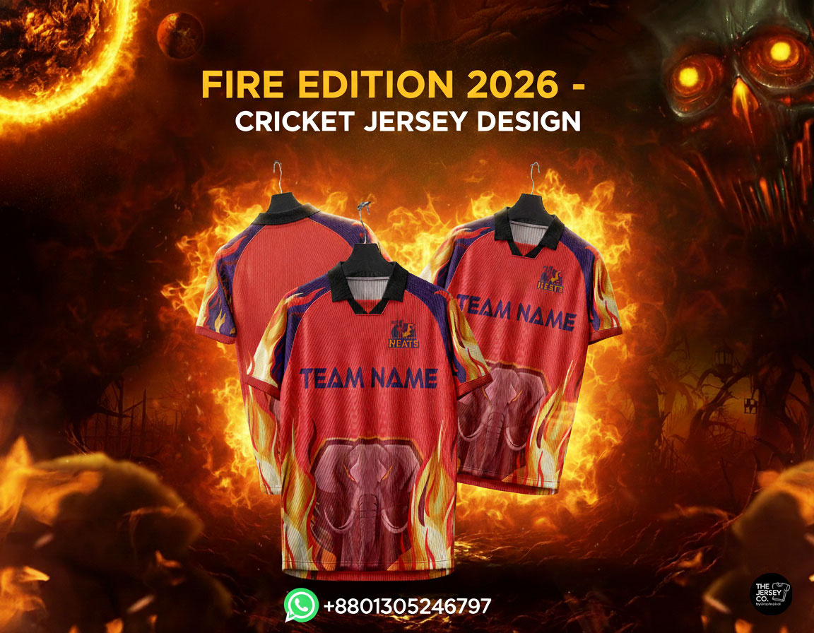 Fire Edition 2026 | Gaming & Cricket Jersey Design branding cricket custom design fire footbsll free fire gemming graphepical graphic design illustration jersey design modern unique vector