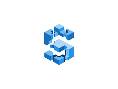 Modern Isometric S Mark 3d animation brand identity branding design graphic design icon illustration logo logo design minimal modern motion graphics ui