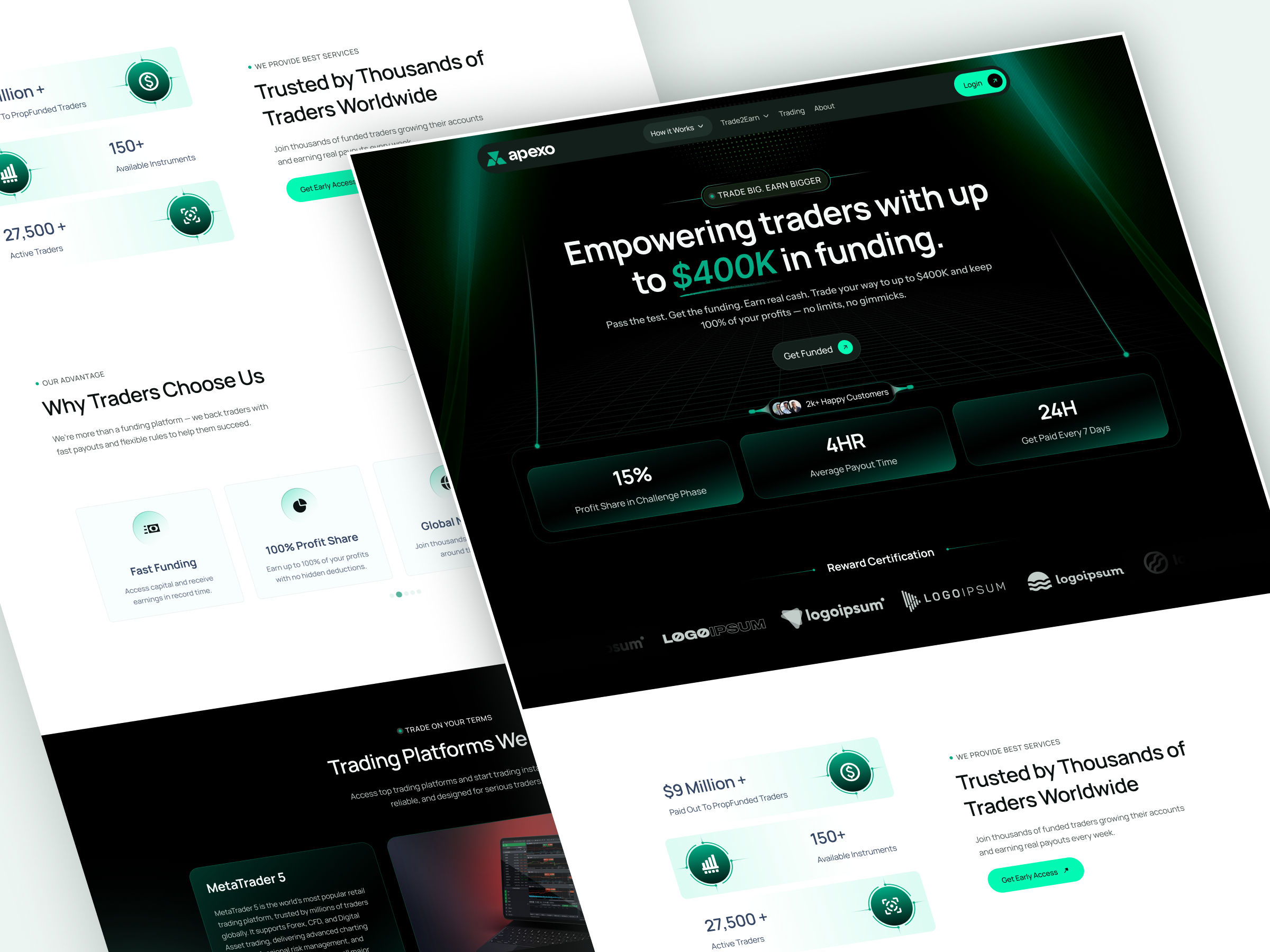 Forex broker web ui design blockchain broker broker website crypto crypto investment crypto landing page cryptocurrency defi landing page forex forex broker future trading investment landing page payments prop firm trade trading trading platform web design web ui