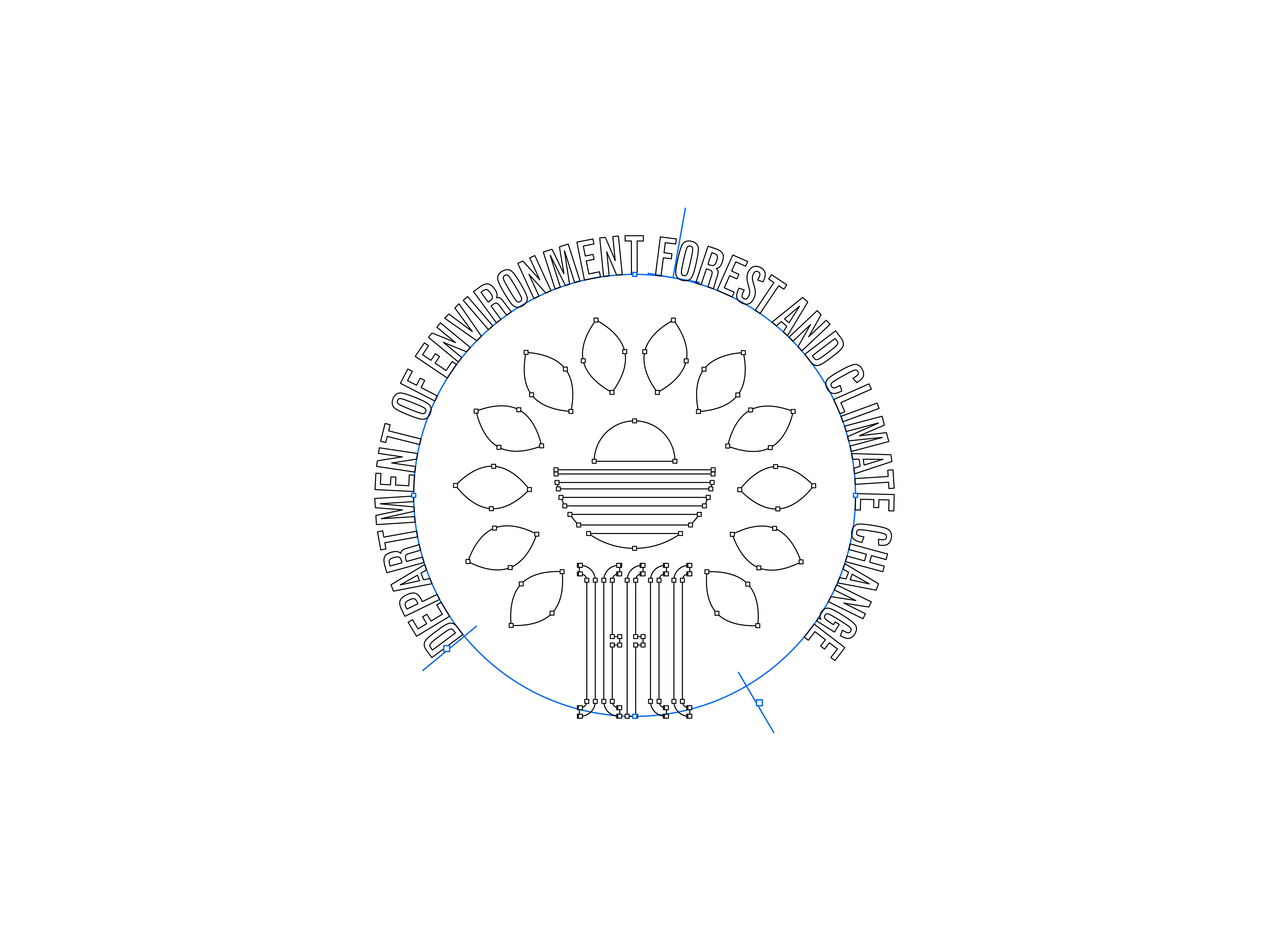 DEFCC Roundel Logo — Paths, Anchor Points, and Element Breakdown brand identity branding defcc design graphic design logo design logos visual identity