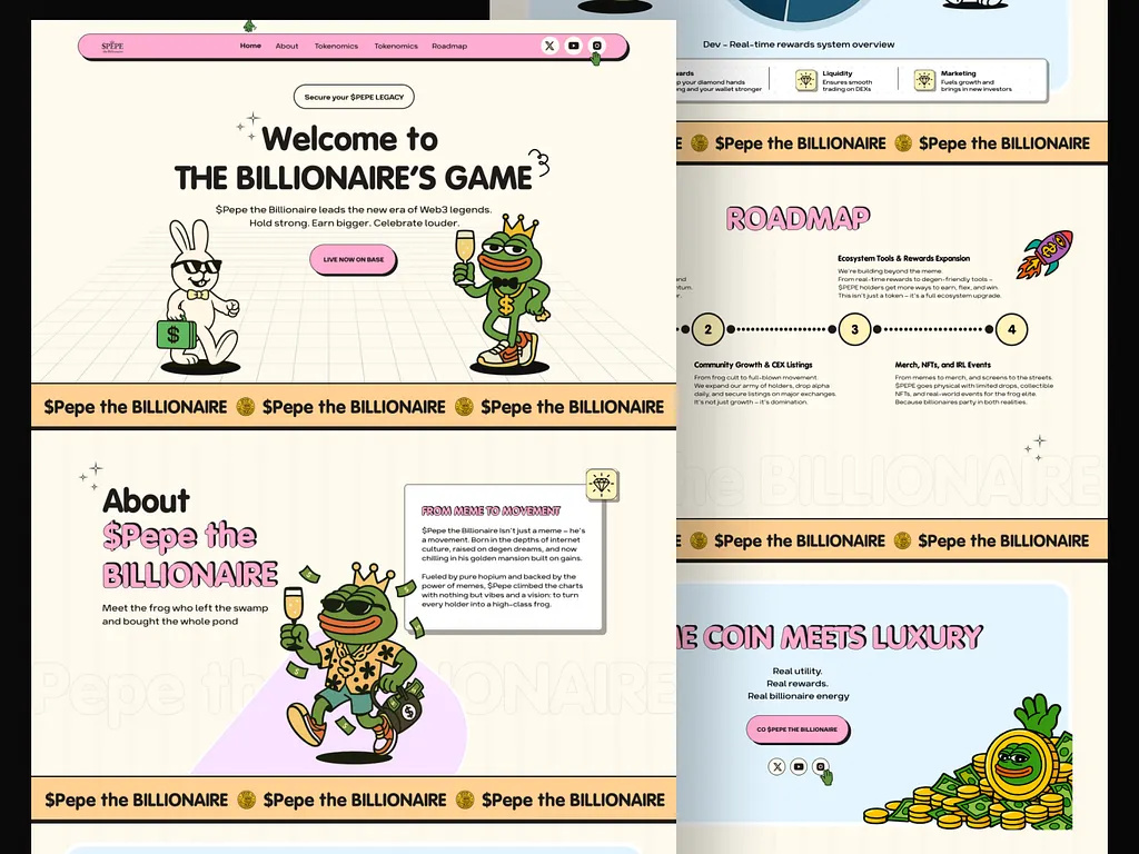 Pepe the Billionaire - crypto meme mem token by Nina Marinenko on Dribbble