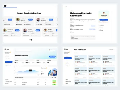 Local Service Finder Application app app ui application dashboard job seeker local service local service finder ui marketplace micro worker platform design product design saas saas uxui service booking platform service finder service provider software trending uiux web application