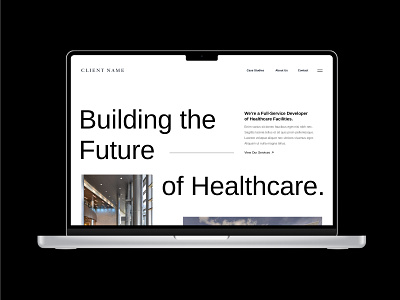 Healthcare Site minimal simple typography ui web design website