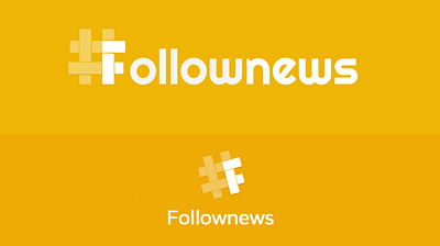 Logo Follownews design follow logo news yellow