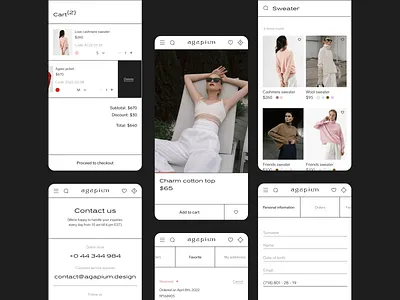 Fashion Mobile App – UI Design, E-commerce clean clothing ecommerce ecommerce ui design fashion interface light mode minimal mobile mobile ui modern ui online store ui ui ui design ui ux ui ux design user experience user interface ux ux design