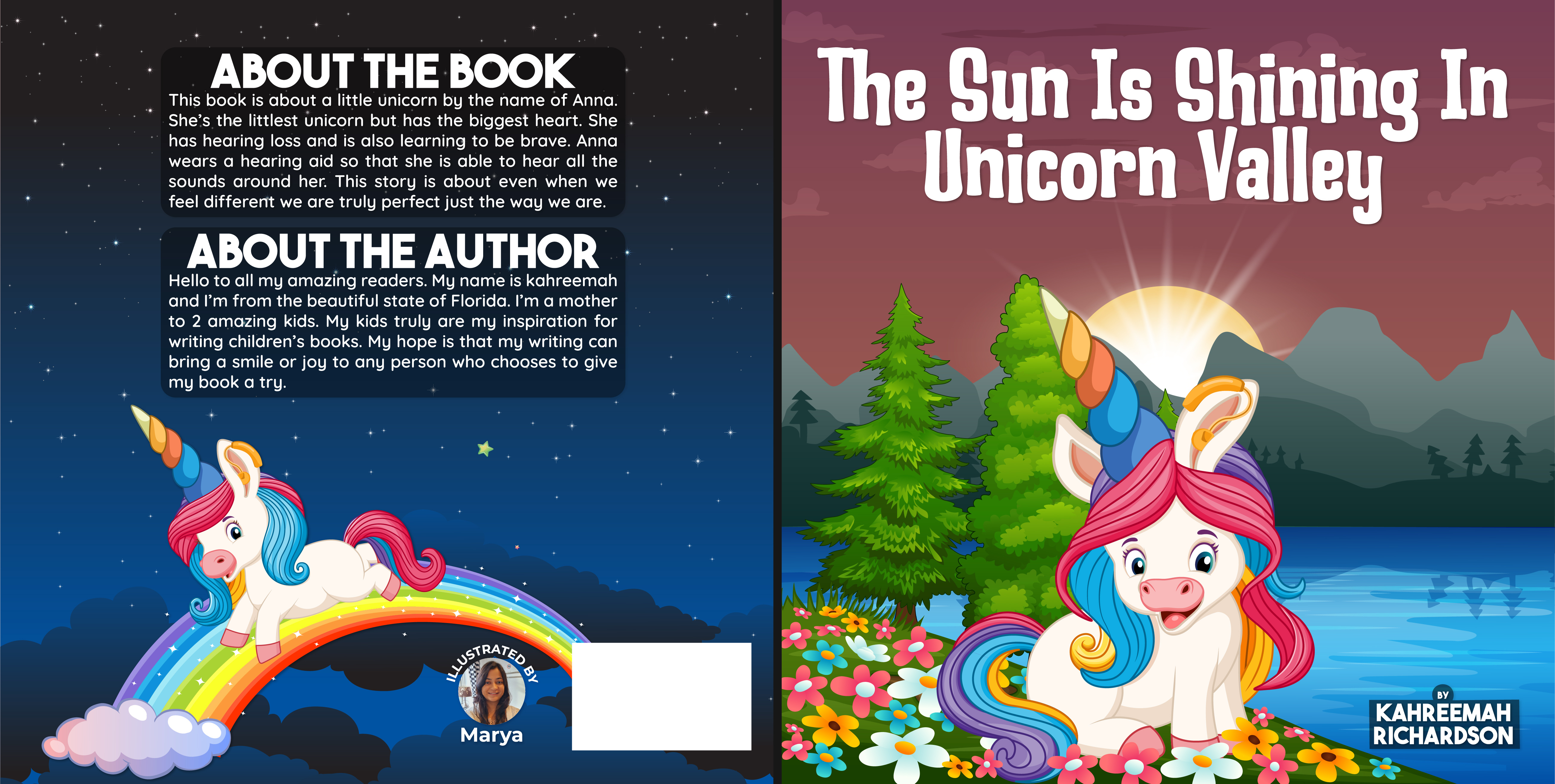 The Sun Is Shining In Unicorn Valley bookcover design bookillustration cartoon illustration characterillustration childfriendly art childrensbook childrensillustration colorful illustration cute illustration digital illustration graphic design illustration for kids kidsbookart kidsillustration picturebook picturebookillustration playful illustration storybookillustration storytelling art whimsical illustration