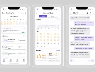 FlowTime - Designing a gentler way to plan your day. ai artificial intelligence crpto daily planner daily routine nft planner routine planner