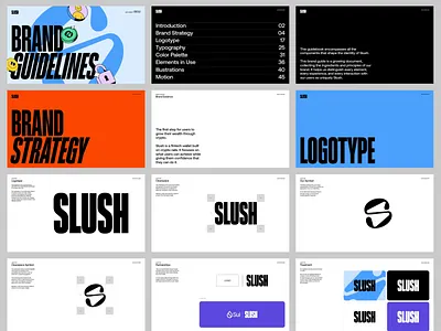 SLUSH - Brand guidelines animation brand brand guidelines brand identity brand strategy branding design illustration logo typography ui web3 website