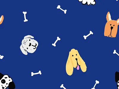 mama mate AW25-26 pattern collection - dogs illustration pattern pattern design print textile print