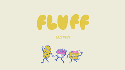 Fluff Desserts branding graphic design illustration packaging