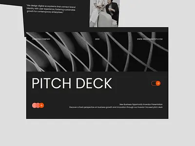 Bold Presentation at The Conference animation black orange bold branding business proposal company profile conference deck event exhibition fibrinosa graphic design keynote marketing modern pitch deck powerpoint presentation sleek speaker