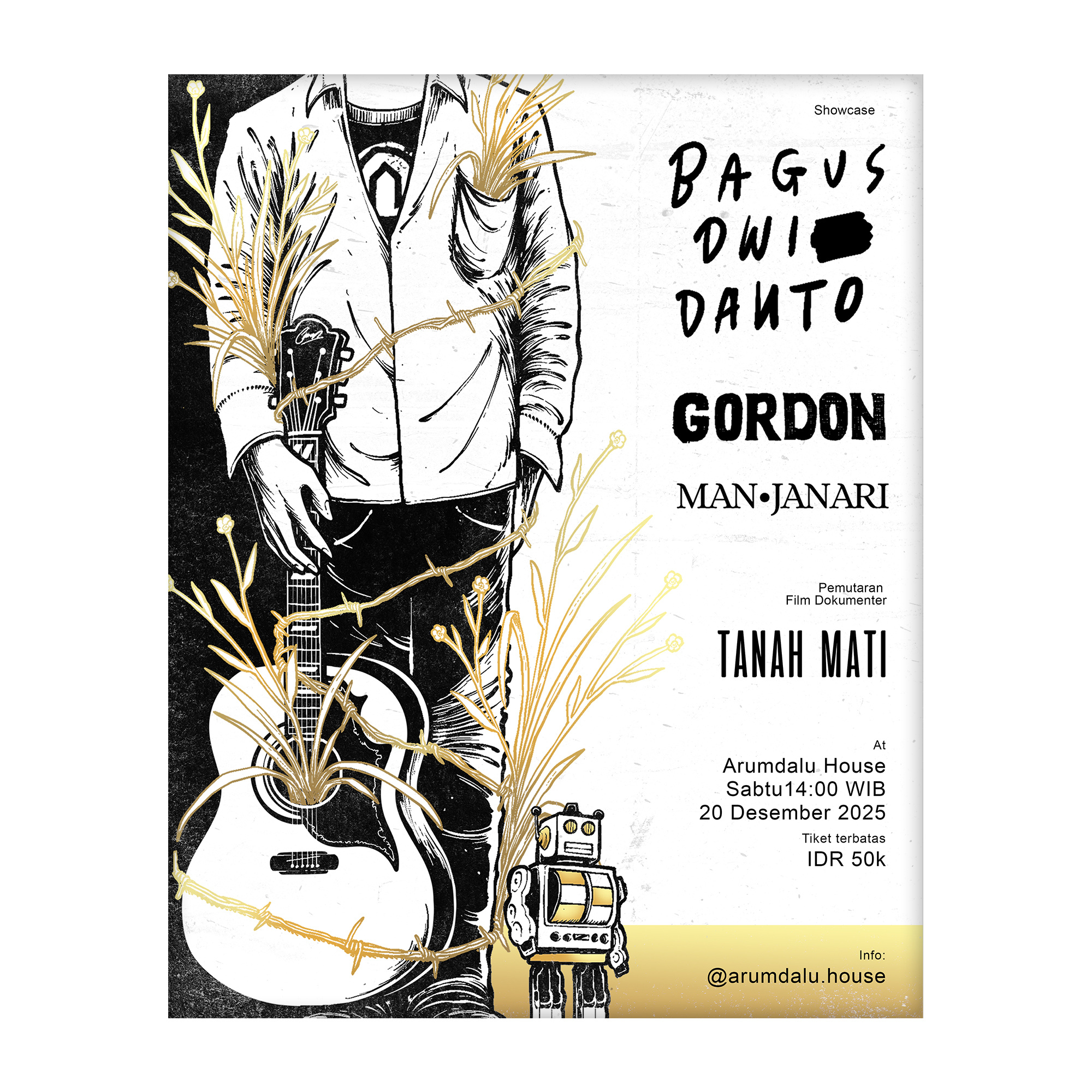 Bagus Dwi Danto - Folk Showcase Poster coveralbum flyer folk graphic design illustration jazz poster showcase