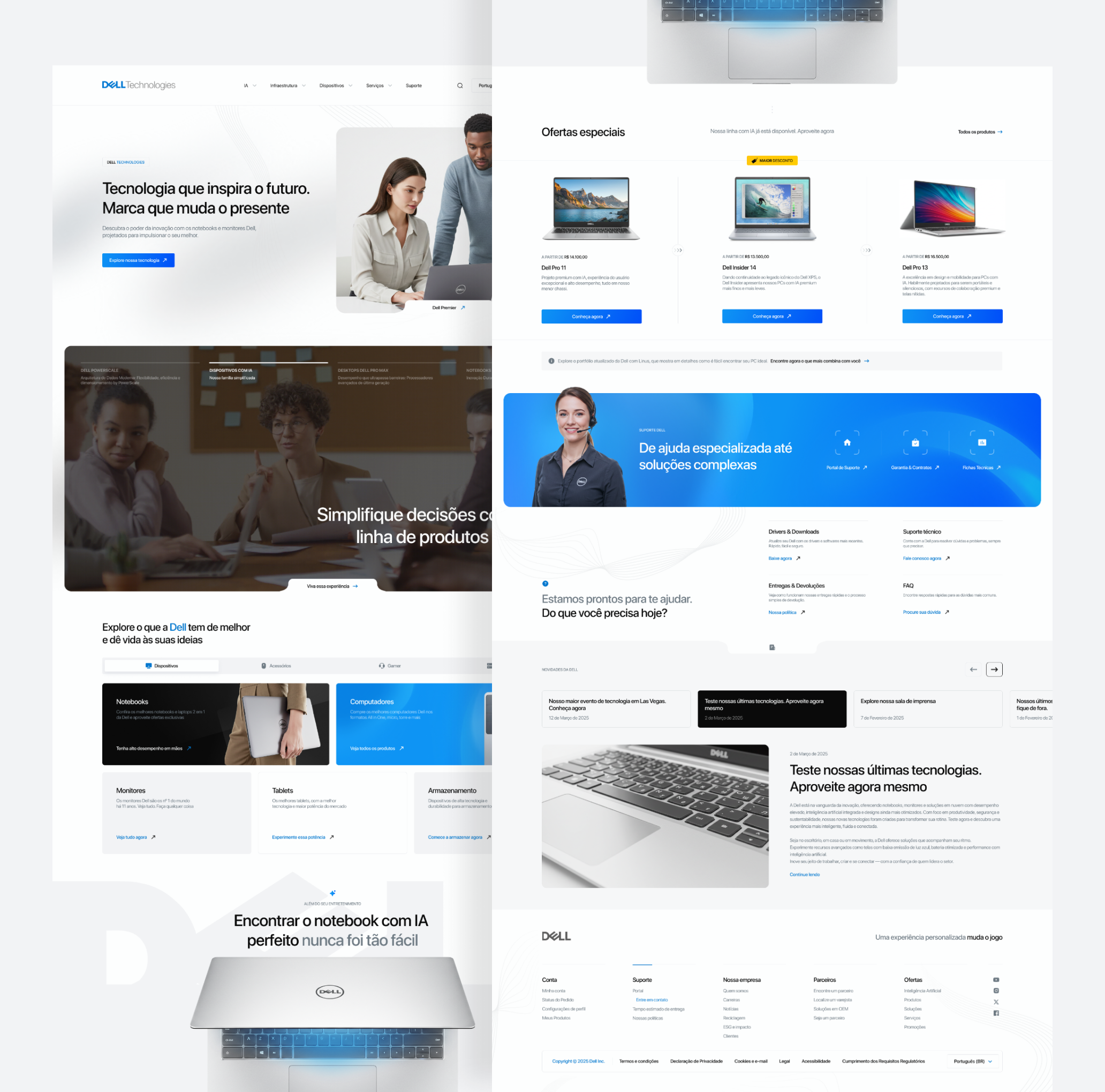 DELL Technologies — Website Redesign computer dell design home interface landing landing page layout product design redesign site tech technologies ui uiux ux website