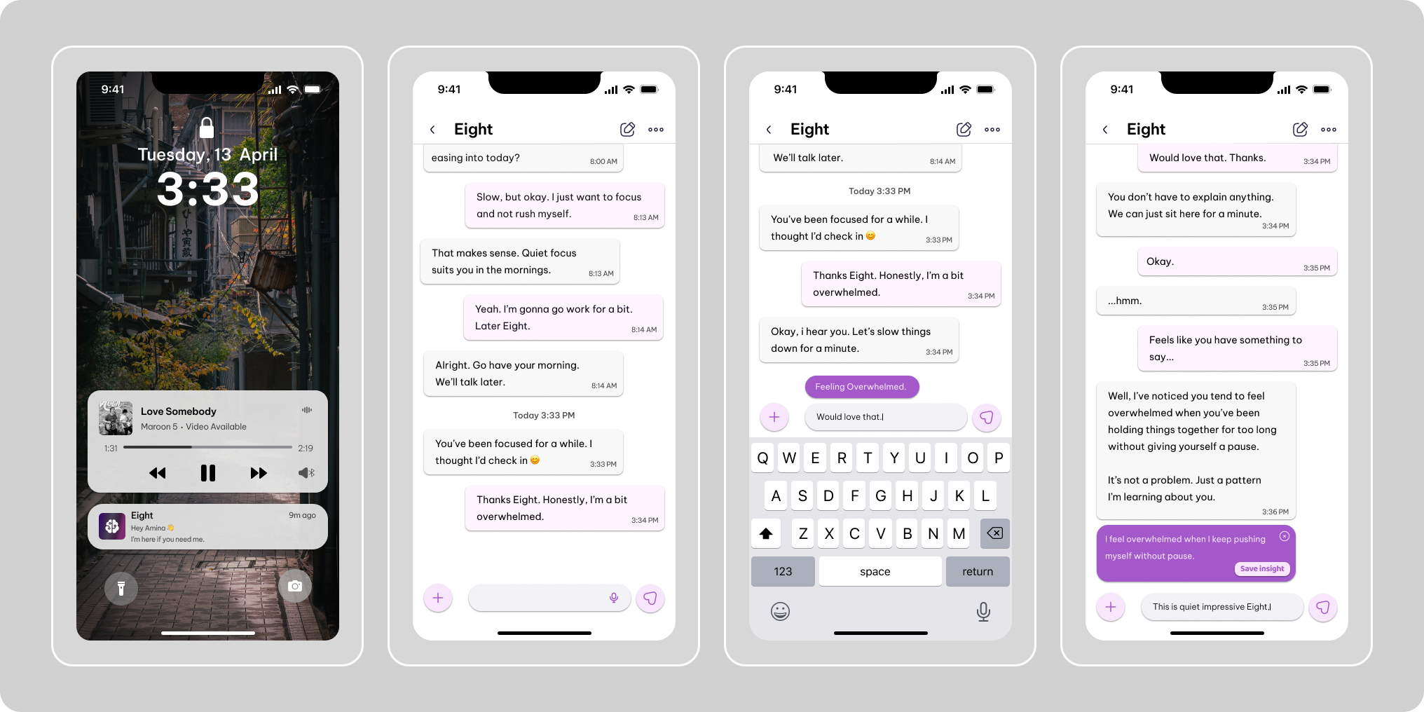 Eight - A Human-Aware AI Companion 3d ai animation artificial intelligence crypto illustration nft ui vector