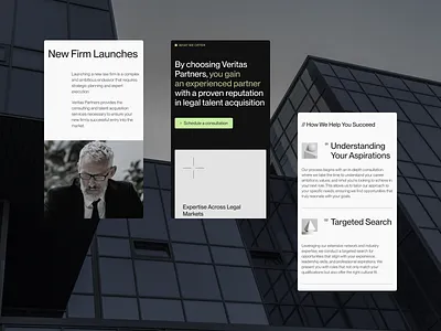 Mobile UI for Website Page — Veritas Partners bussiness corporate graphic design law minimalism mobile adaptation mobile design responsive web design service ui ux webdesign website