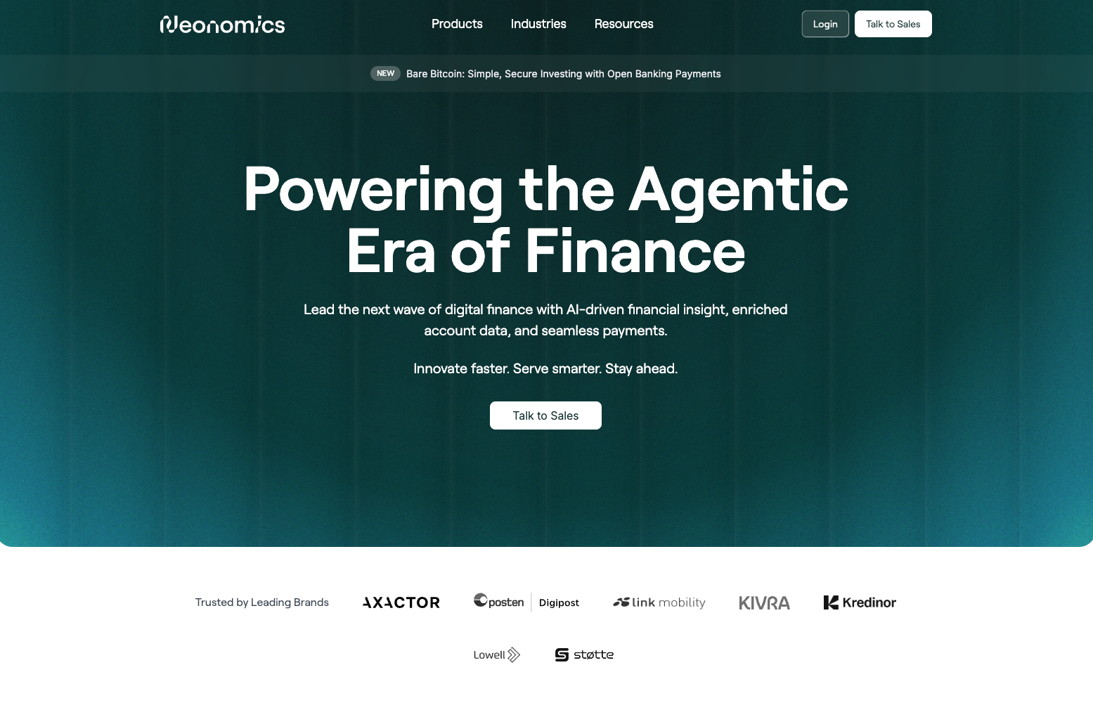 Neonomics Home Page