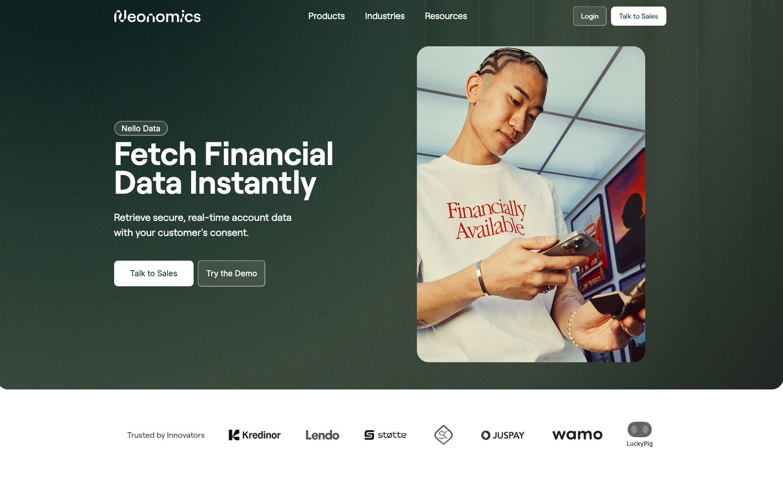 Nello Data Landing Page