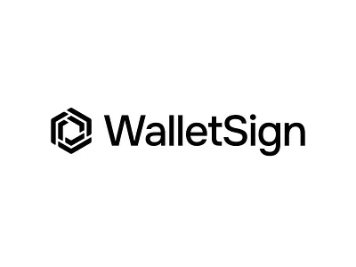 WalletSign – Logo Design blockchain brand identity branding crypto digital signature ethereum hexagon logo logo design logotype minimal minimal logo minimalist modern security signature startup typography vector web3