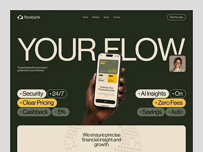 Website for a Finance Company ✦ Flowbank design interface product service startup ui ux web website