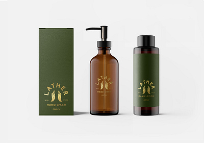 Lather Hand Wash branding graphic design logo packaging