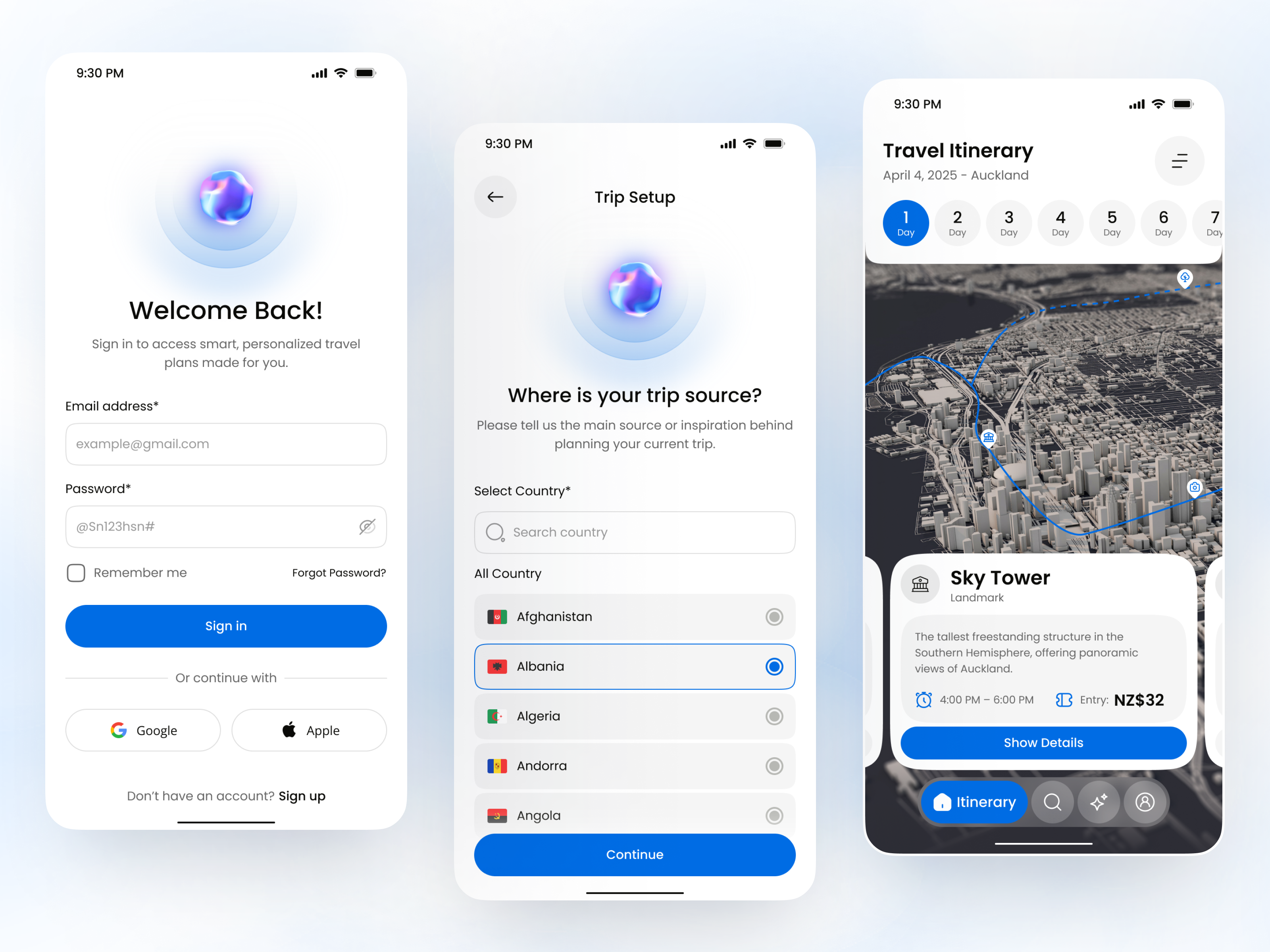 Example of Ai Travel Mobile App And Development
