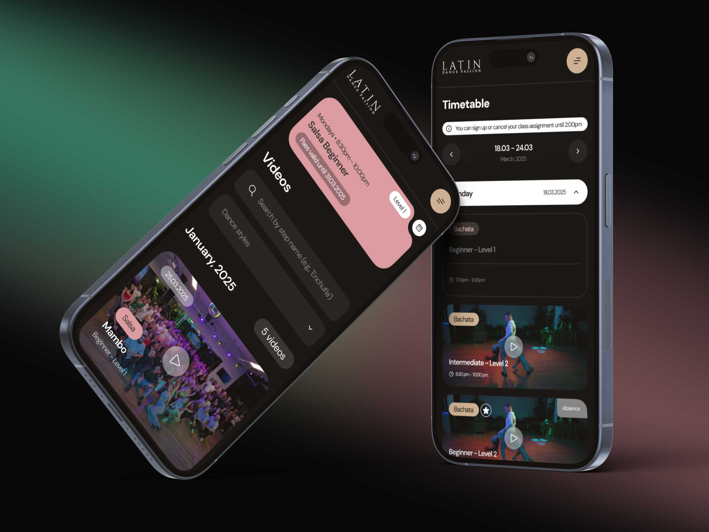 Latin Dance Passion app app design application calendar cards cms dance dance school system design management rwd school tiles ui ux uxui web design website www