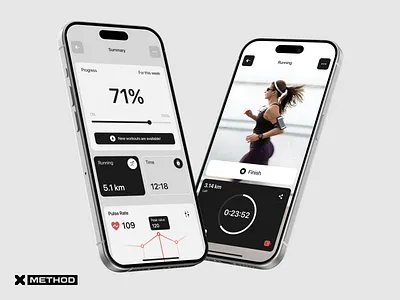 Fitness Mobile App chart design figma fitness app gym healthcare minimalism mobile app modern ui running sport statistics training ui ux workout