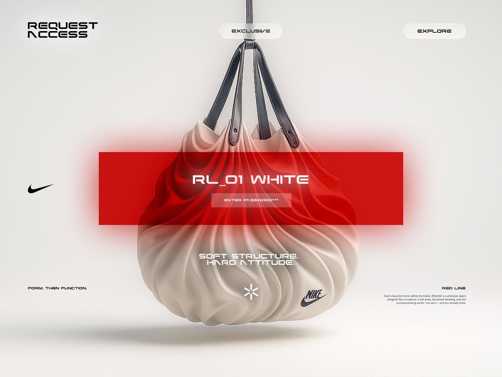 Nike | Request Access ai branding design minimal nike ui user experience user interaction user interface ux web