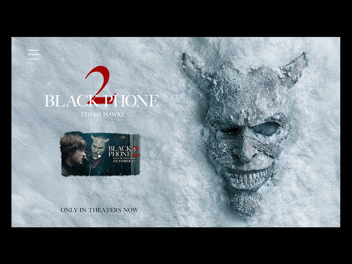 Black phone 2 - movie website black phone entertainment entertainment website ethan hawke landing page movie movie design movie website promotional website webdesign