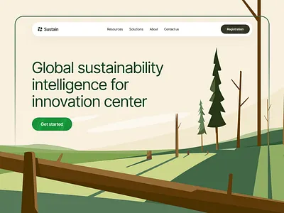 Illustrated sustainability landing page b2b clean ui design design concept hero section homepage landing page landing page design landing page redesign minimal design product design redesign saas typography ui design ux design wavespace web design web redesign website