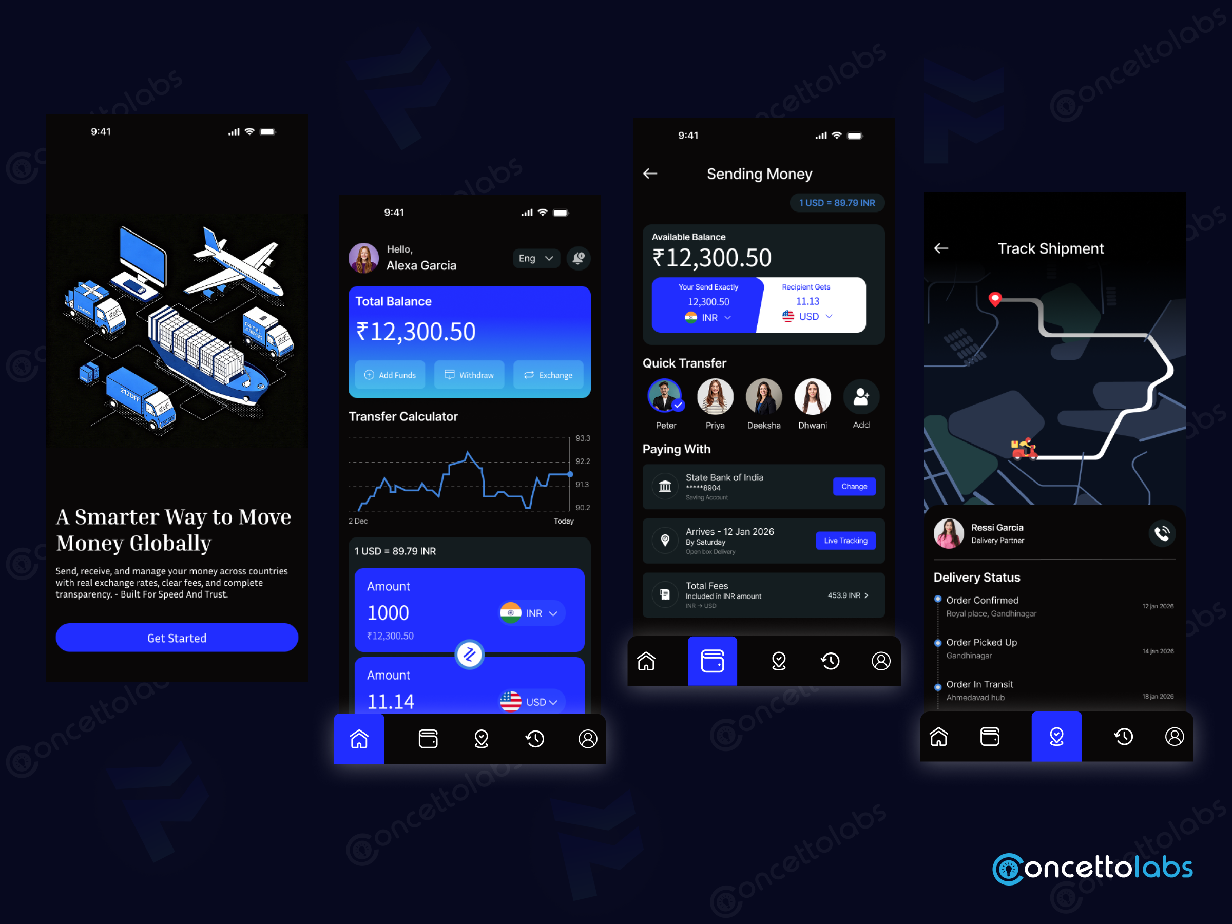 Fintech & Logistics Management Platform App UI/UX Design finance and logistics platform fintech app ui fintech ux design graphic design logistics app design logistics management app modern dashboard ui transaction tracking ui ui