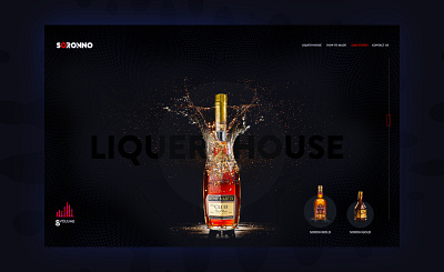 LIQUERHOUSE | Product Design Concept bar black bottle dark dark theme design gold liquer page product splash ui web whiskey wine