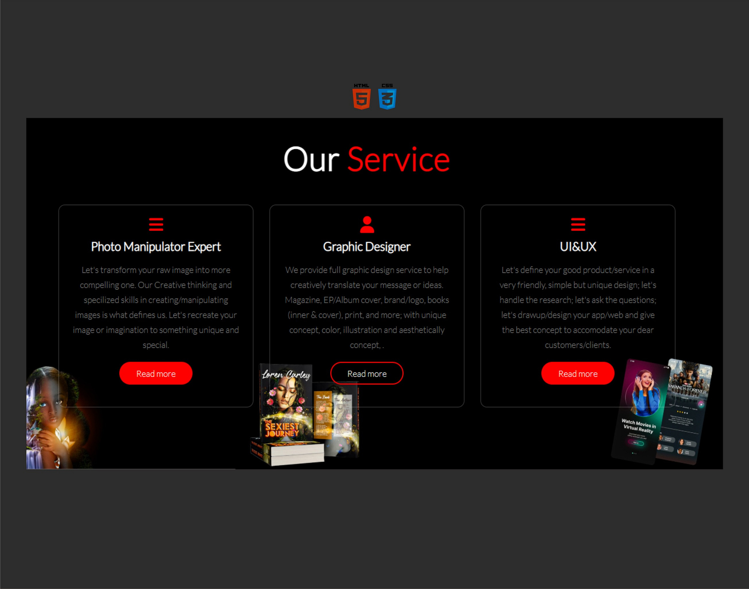 profile design-html/css by ATLA design+tech on Dribbble