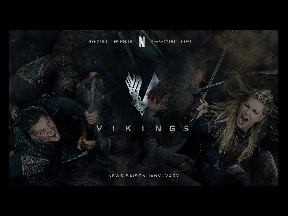 Vikings movie website entertainment entertainment website landing page movie design movie website netflix promotional website ui vikings webdesign