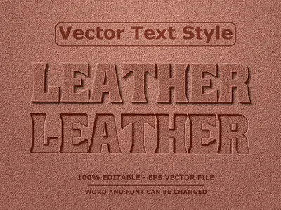 leather text effect 3d animation branding design graphic design illustration kdp logo svg ui vector