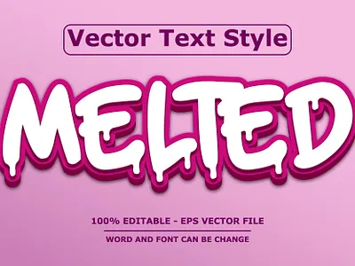 melted vector text effect 3d animation branding design graphic design illustration logo vector